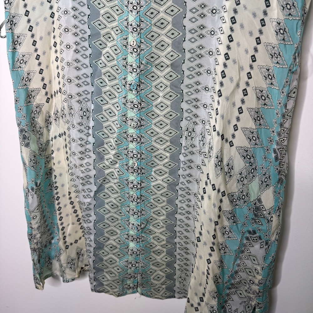 Johnny Was Patterned Rayon Short Sleeve Dress M - Picture 5 of 6